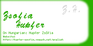 zsofia hupfer business card